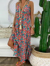 Load image into Gallery viewer, Vestido feminino com estampa boêmia com decote em V