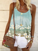 Load image into Gallery viewer, Women's Daisy Print Loose Tank