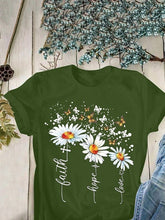 Load image into Gallery viewer, Floral butterfly print T-shirt