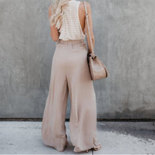 Load image into Gallery viewer, Pantalones acampanados casuales sueltos con pierna ancha Palazzo de pierna ancha de moda para mujer
