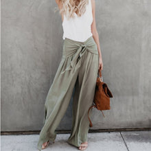 Load image into Gallery viewer, Pantalones acampanados casuales sueltos con pierna ancha Palazzo de pierna ancha de moda para mujer