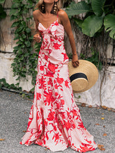 Load image into Gallery viewer, Floral Bowknot Evening Maxi Dress Party Dress