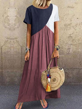Load image into Gallery viewer, Vestido longo feminino tamanho plus com decote em V para combinar