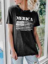 Load image into Gallery viewer, Women's Merica Flag Print Tee