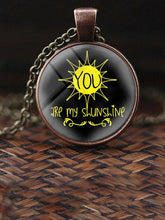 Load image into Gallery viewer, Unissex você é meu girassol, hora do sol, joias antigas, colar