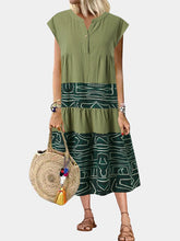 Load image into Gallery viewer, Women's Vintage Sleeveless Printed Patchwork Loose Dress