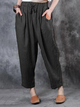 Load image into Gallery viewer, Stretch linen and cotton bandage pants for women