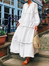 Load image into Gallery viewer, Women's Bohemian Lace Maxi Dress