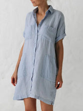 Load image into Gallery viewer, Vestido casual de manga corta con cuello en V para mujer