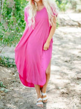 Load image into Gallery viewer, Plain Casual Cotton Loose Dress