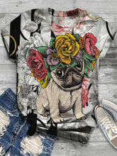 Load image into Gallery viewer, Camiseta de manga corta con estampado animal multicolor
