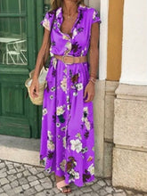 Load image into Gallery viewer, Vestido feminino boêmio com decote em V