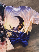 Load image into Gallery viewer, Camiseta feminina de manga curta estampada lua