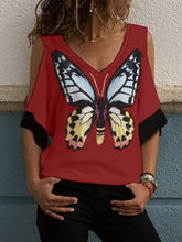 Load image into Gallery viewer, Camiseta feminina com estampa de borboleta