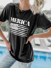 Load image into Gallery viewer, Women's Merica Flag Print Tee