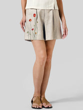 Load image into Gallery viewer, Shorts anchos bordados de mujer