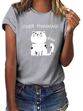 Load image into Gallery viewer, Camiseta de manga corta con estampado de gato