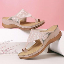 Load image into Gallery viewer, SANDALIAS CUÑAS COMFY BORDADO