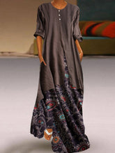 Load image into Gallery viewer, Vestido estampado de dos piezas falso irregular para mujer