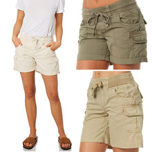 Load image into Gallery viewer, Shorts cargo Frauen com punhos enrolados