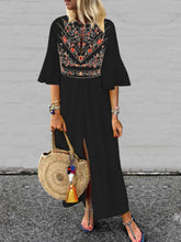 Load image into Gallery viewer, Ladies Fashion Print Cut Out Dress