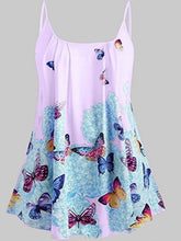 Load image into Gallery viewer, Mini Camisole with Round Neck and Butterfly Flower