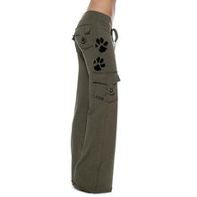 Load image into Gallery viewer, Dog Mother Paw Print Stretchy Soft Eco-Friendly Bamboo Pocket Yoga Pants