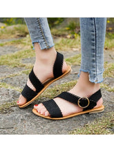 Load image into Gallery viewer, Sandalias de mujer con hebilla plana