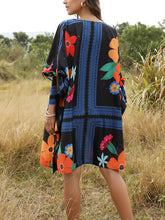 Load image into Gallery viewer, Vestido folgado com estampa boêmia