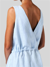 Load image into Gallery viewer, Vestidos sin mangas con cuello en V y botones