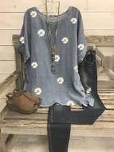 Load image into Gallery viewer, Camiseta casual estampada Daisy para mulheres