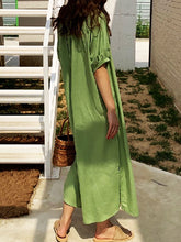 Load image into Gallery viewer, Vestidos maxi com decote em V Macaron