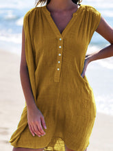Load image into Gallery viewer, Women's Cotton and Linen Loose Short Sleeve Shirt