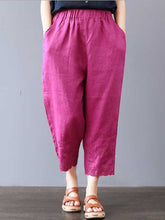 Load image into Gallery viewer, Loose Linen Short Harem Pants