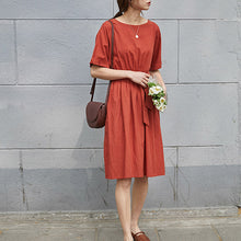 Load image into Gallery viewer, Short sleeve dress with bow