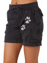 Load image into Gallery viewer, Women's Shorts with Dog Paw Print