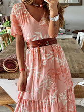 Load image into Gallery viewer, Vestido feminino casual com decote em V