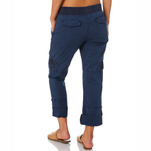 Load image into Gallery viewer, Calça cargo feminina cáqui com bolsos