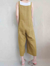 Load image into Gallery viewer, Casual cotton and linen jumpsuit