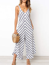 Load image into Gallery viewer, Striped jumpsuit with pocket