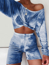 Load image into Gallery viewer, Conjunto feminino de moda tie-dye para casa
