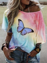 Load image into Gallery viewer, Butterfly tie dyed t-shirts