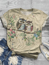 Load image into Gallery viewer, Camiseta de manga corta con estampado animal multicolor