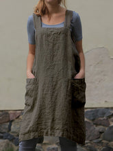Load image into Gallery viewer, Double-breasted square apron dress