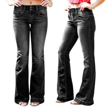 Load image into Gallery viewer, Casual mid-rise flare jeans