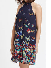 Load image into Gallery viewer, Vestido de chiffon estampado de senhora borboleta