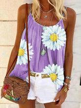 Load image into Gallery viewer, Colete feminino elegante moda com estampa margarida redonda decote