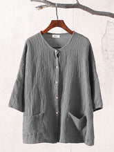 Load image into Gallery viewer, Half-sleeved buttoned jacket