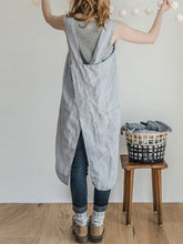Load image into Gallery viewer, Vestido feminino de ombro de algodão e linho