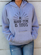 Load image into Gallery viewer, MEU TIPO DE SANGUE É TITO'S Letter Pocket Moletom Feminino